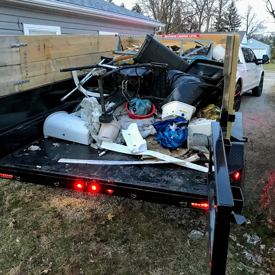 Roll-off dumpster delivered to a residential driveway in Pawling